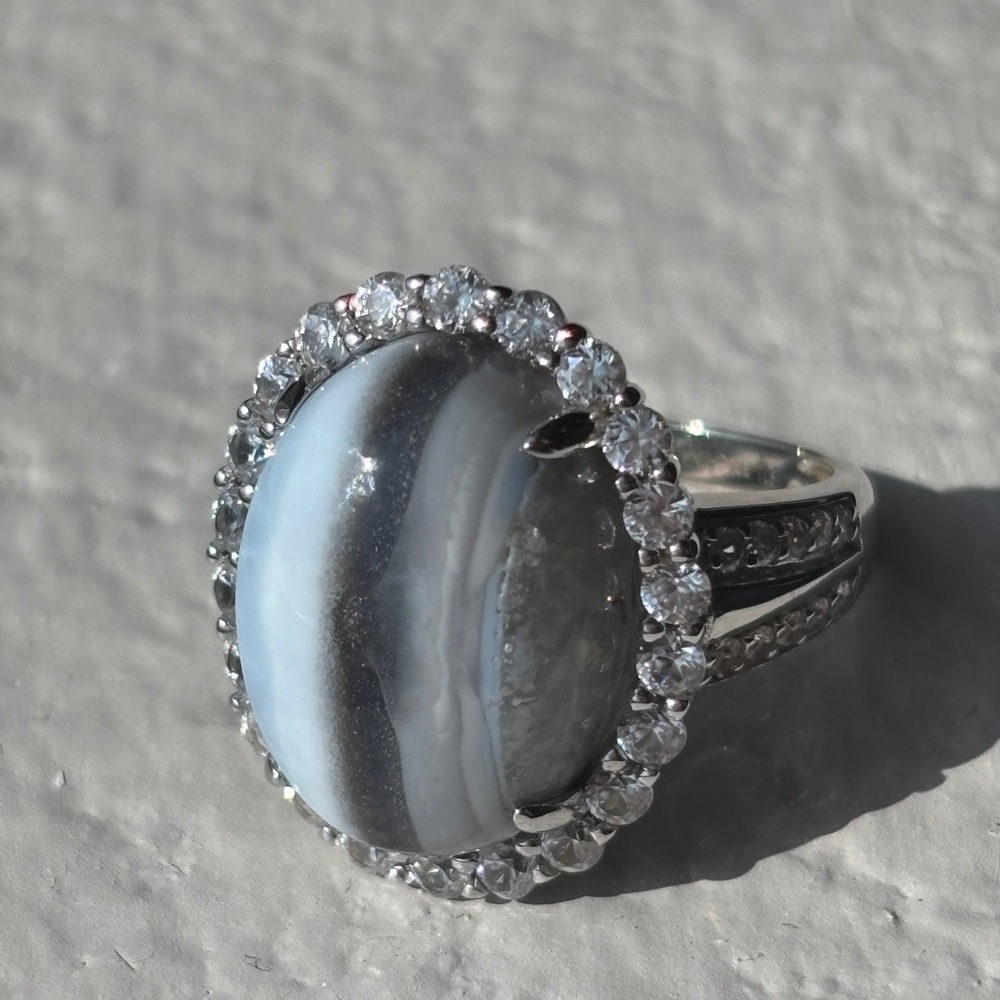 Elegant Sterling Silver Gemstone Statement Ring